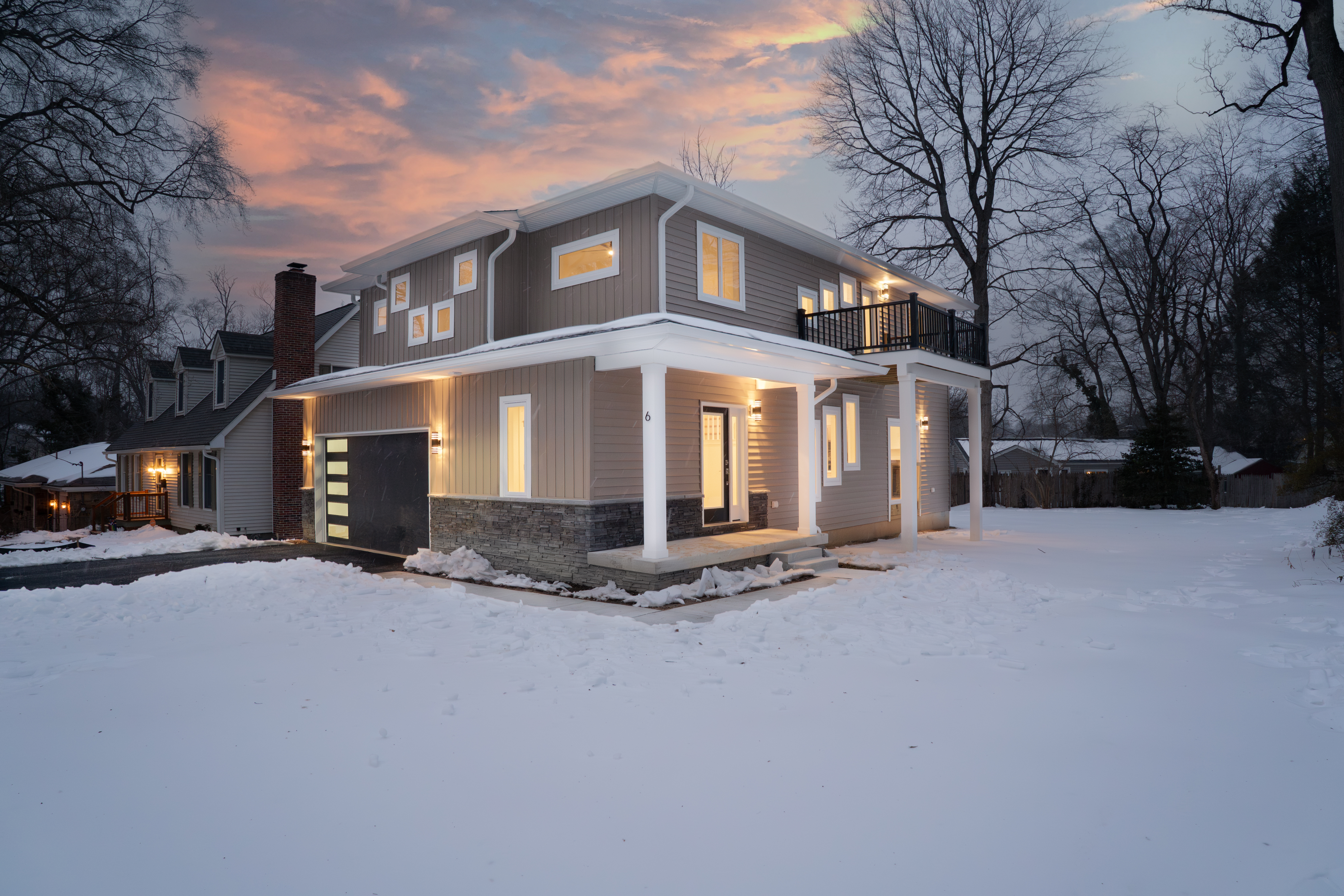 Modern real estate property with sleek architecture and well-designed interior in real estate photography setting